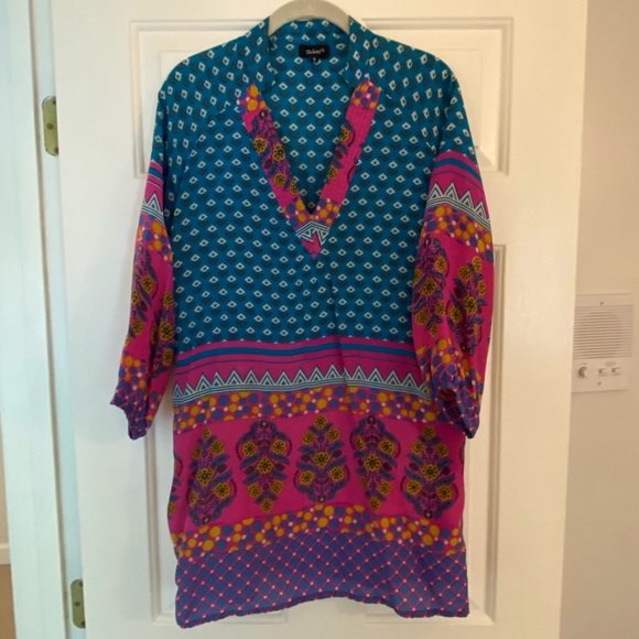 Tolani Print Silk Tunic - Picture 2 of 5